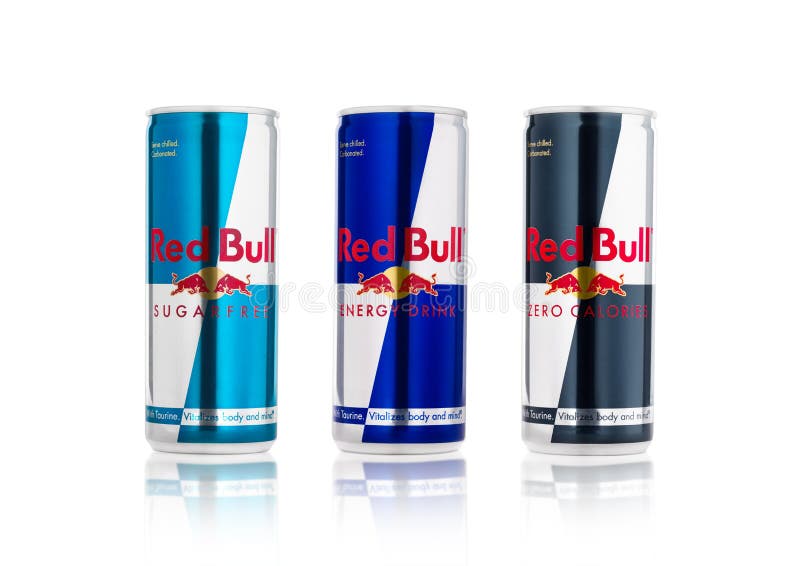 Måne misundelse Jeg har erkendt det LONDON, UK - APRIL 12, 2017: Cans of Red Bull Energy Drink Sugar Free and  Zero Calories on White Background. Red Bull is the Most Editorial Image -  Image of commercial, brand: 90622555