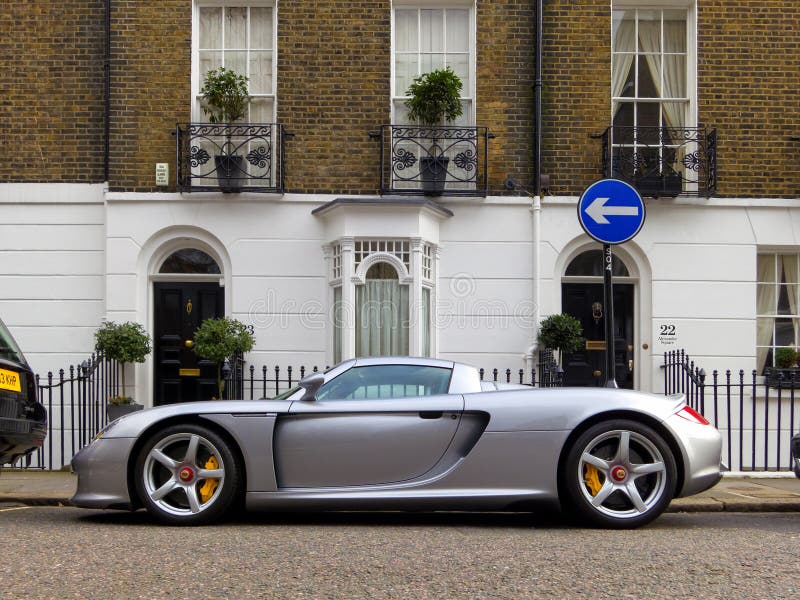 Porsche Carrera GT in London Editorial Photography - Image of street,  wheel: 182600212