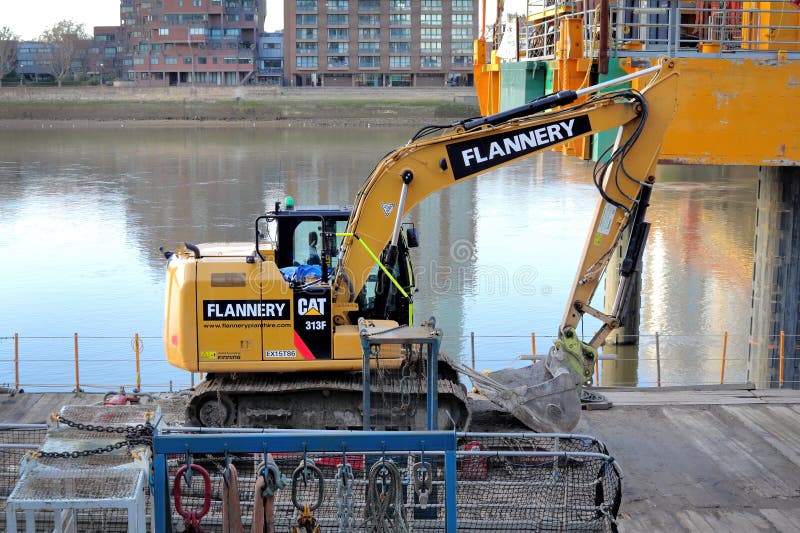 Excavator CAT 313F by Flannery Plant Hire stock image