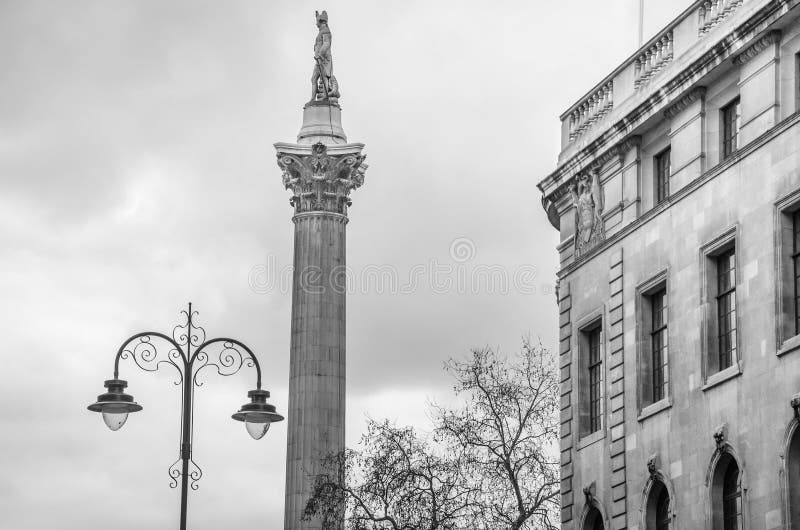 Nelsons Column, Trafalgar Square, London, UK stock images Nelsons Column, Trafalgar Square, London, UK stock images