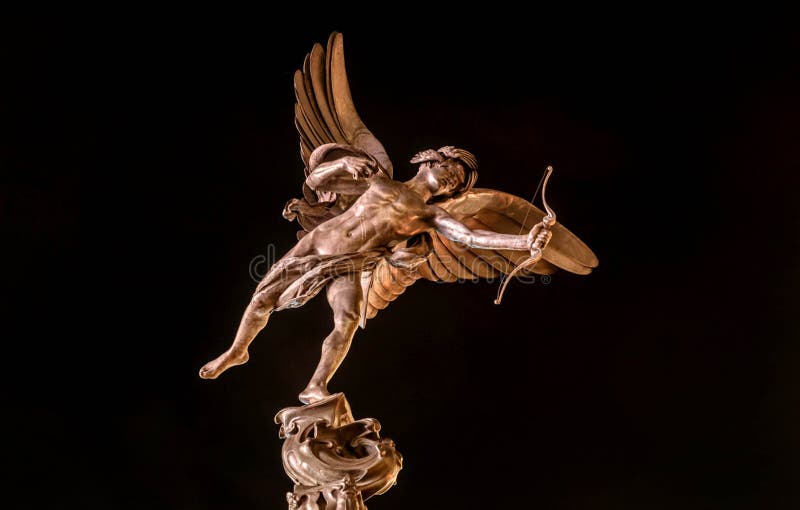 Statue Of Eros The Greek Mythological God Of Love At Memorial Editorial Photography Image Of Arrow Love
