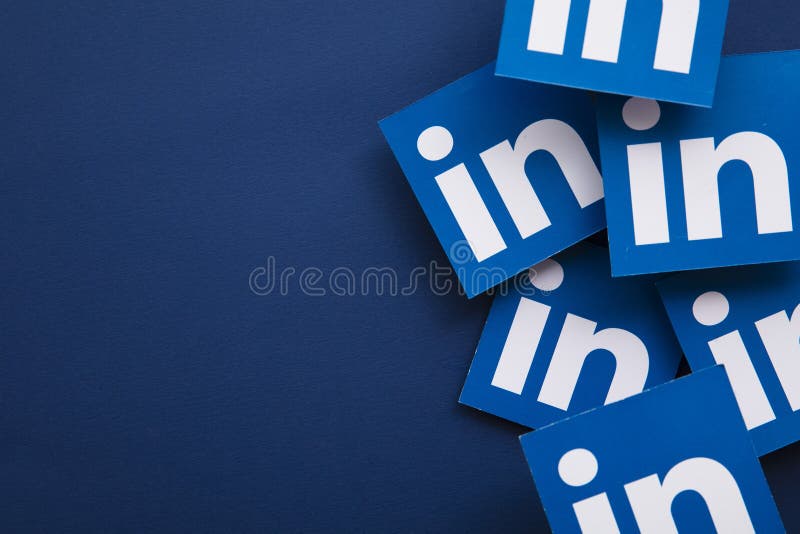 LONDON, UK - March 2021: Linkedin business social networking platform logo