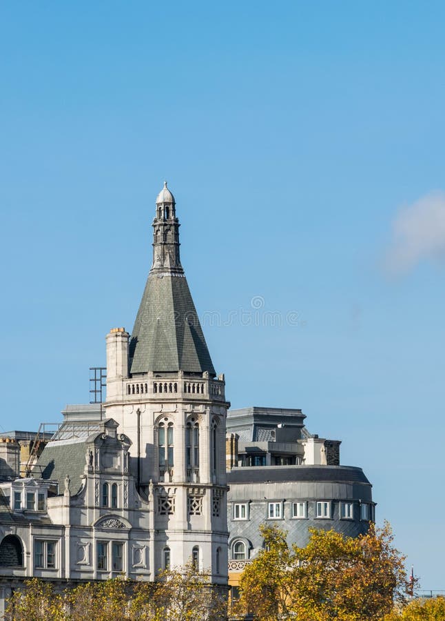 LONDON, UK - October 17th, 2017: The Royal Horseguards originally built in 1884 in style of a French cheteau as the home