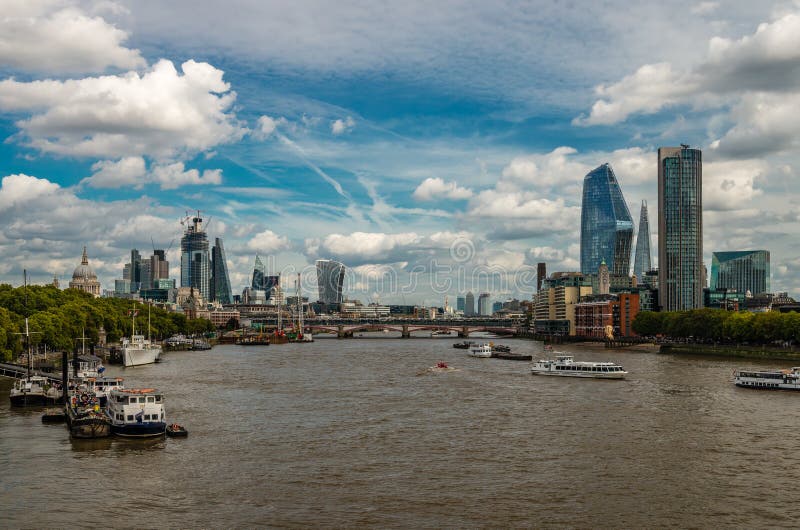 The east London skyline. editorial photo. Image of blackfriars - 127066611