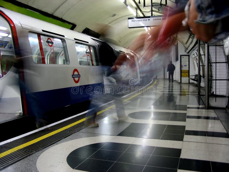 London Underground platform stock photo