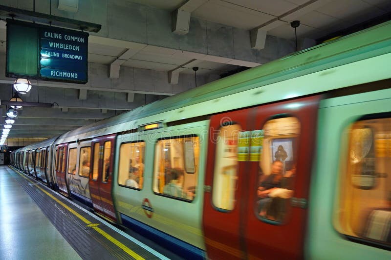 London underground train stock photo