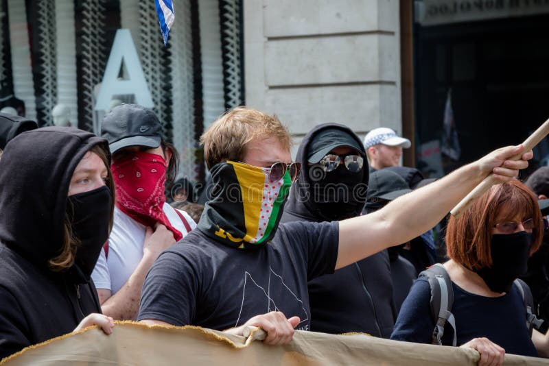 Anti Fascist Protests in London Editorial Photography - Image of antifa ...