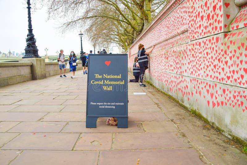 The National Covid Memorial Wall, London, UK