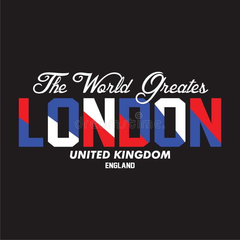 London United Kingdom Typography Vector Illustration Stock Vector Stock ...