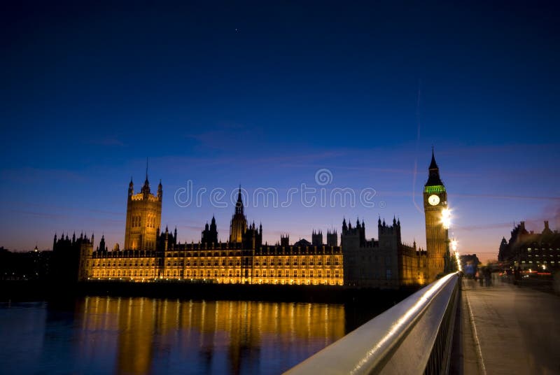 Houses of Parliament, London, at sunset. Houses of Parliament, London, at sunset.
