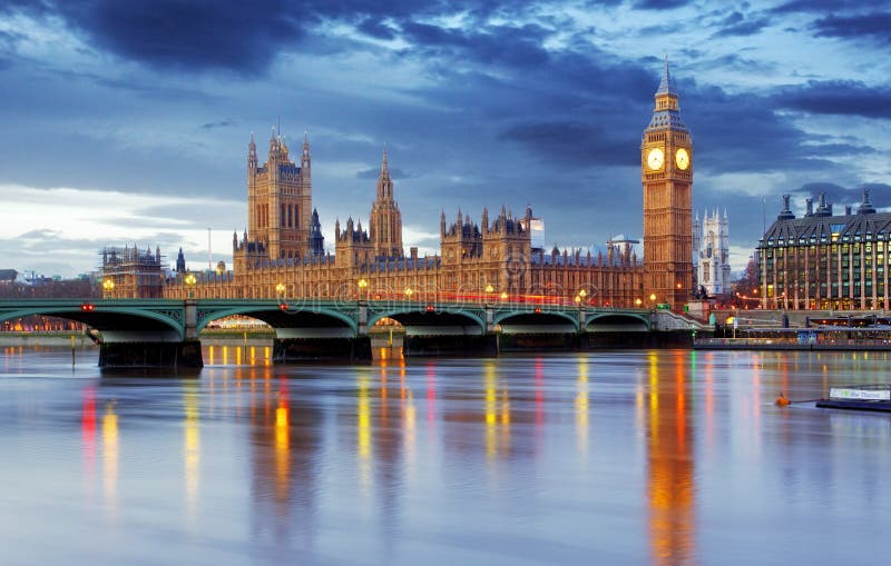 Londres - grand Ben et maisons du parlement, R-U images libres de droits Londres - grand Ben et maisons du parlement, R-U images libres de droits
