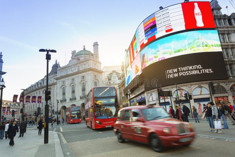 Londres, Piccadilly Circus fotografia de stock