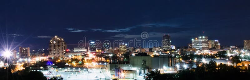 London, ON Canada skyline at night. London, ON Canada skyline at night