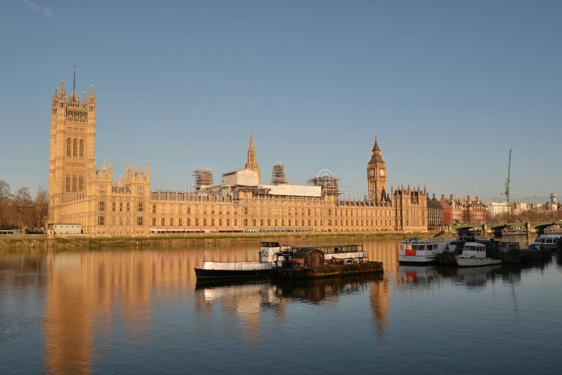 Londyński miasta Westminister domu parlament zdjęcia royalty free