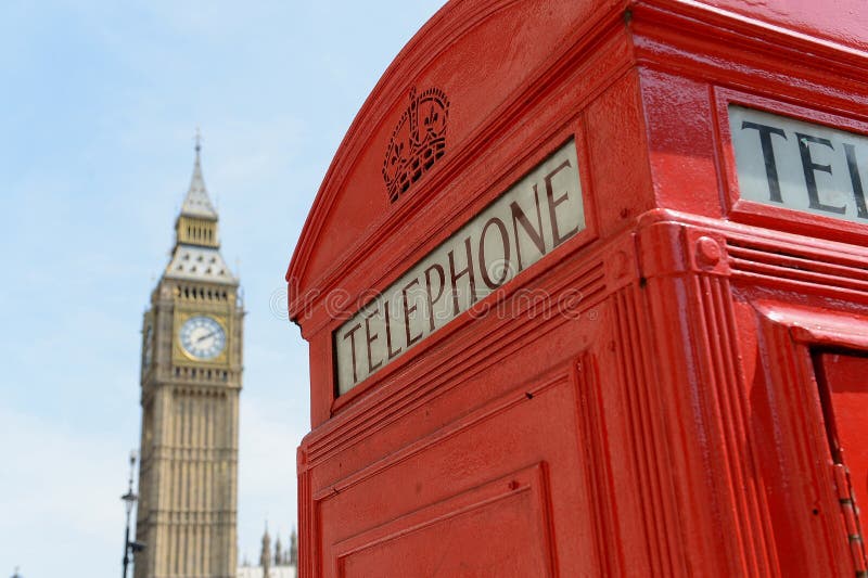 Londyński telefoniczny pudełko i Big Ben zdjęcia royalty free Londyński telefoniczny pudełko i Big Ben zdjęcia royalty free