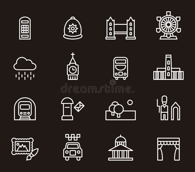 Londyńskie ikony ilustracji Londyńskie ikony ilustracji