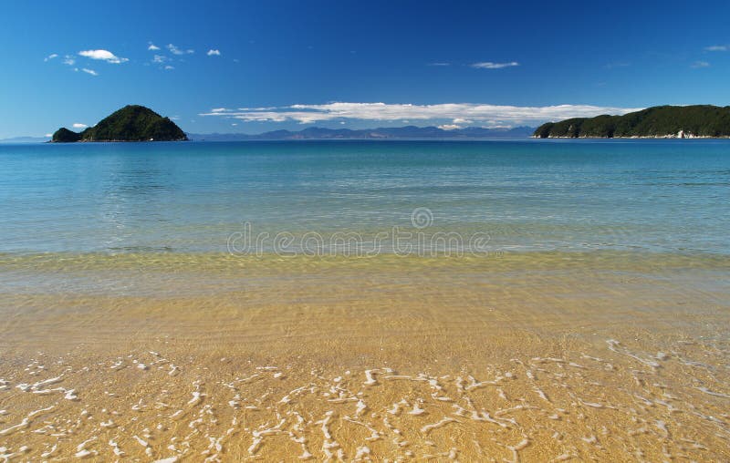 Lonely beach and crystal clear water