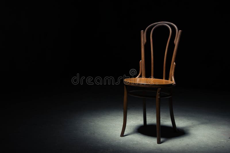 Lonely chair at the empty room