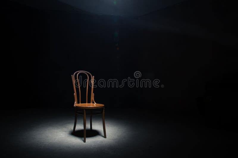 Lonely chair at the empty room