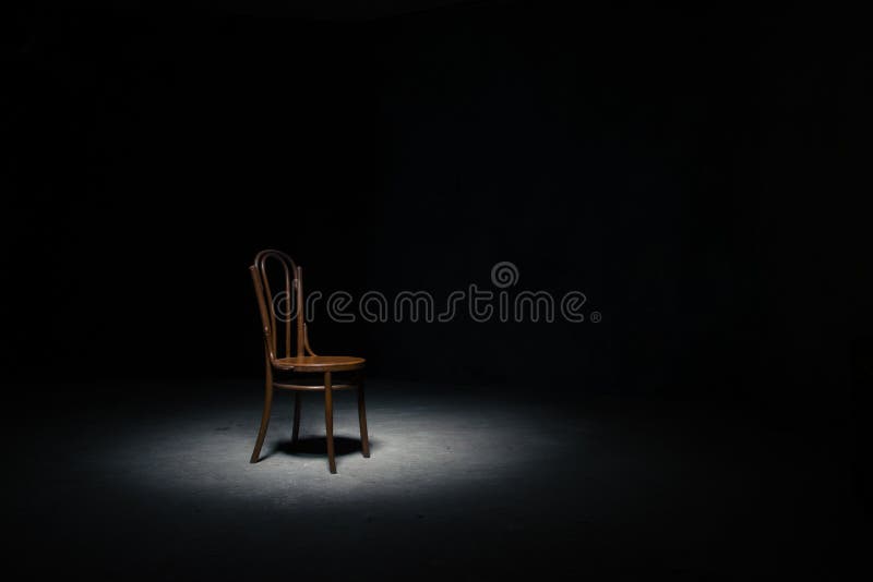 Lonely chair at the empty room