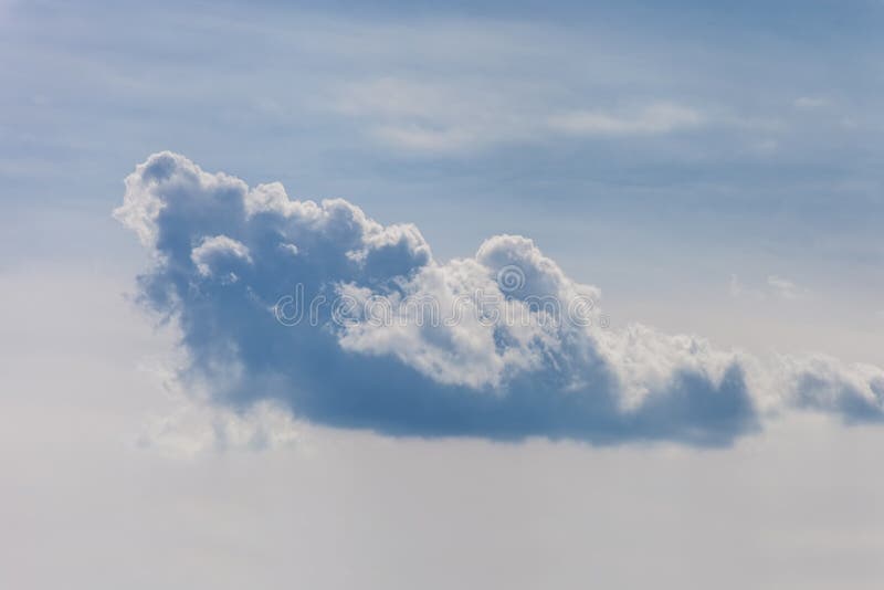 Lonely cloud in blue sky royalty free stock photos