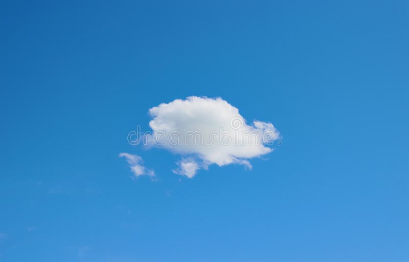Lonely cloud in the blue sky royalty free stock photos