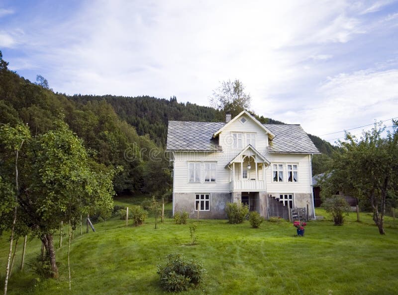 Lonely house on hill,Norway