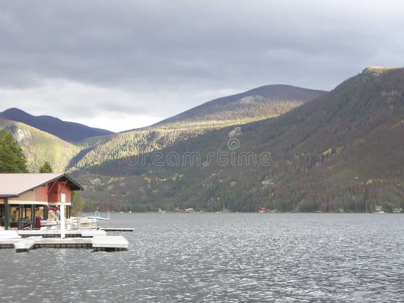 A Lonely House at the Lake in the Mountains Stock Image Image of background, lonely 130459823