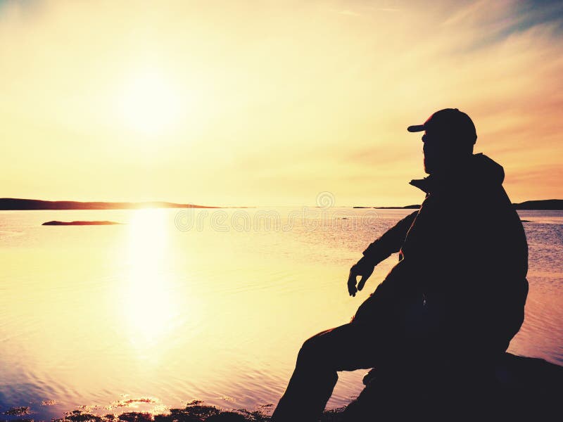 A Person Enjoying The Beach View of the Sunset · Free Stock Photo