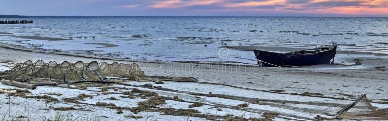 Lonely old fishing boat