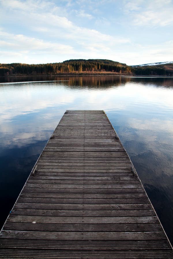 A pier on Loch Ard in the Highlands of Scotland. A pier on Loch Ard in the Highlands of Scotland