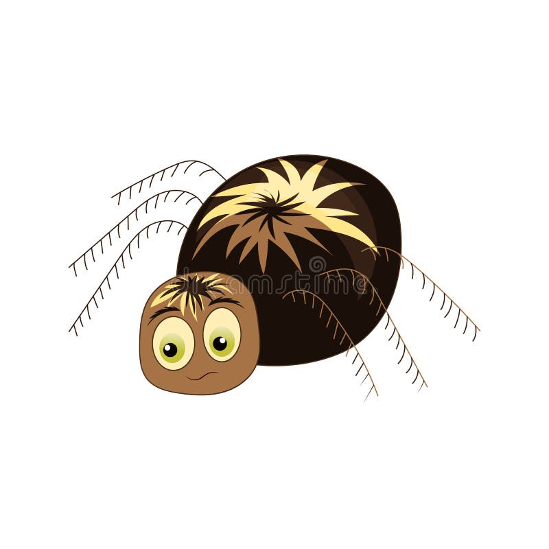 The Lonely spider sits and waits for halloween vector illustration