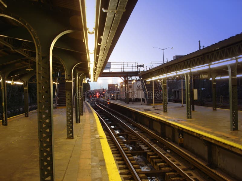 Lonely Subway Station stock image