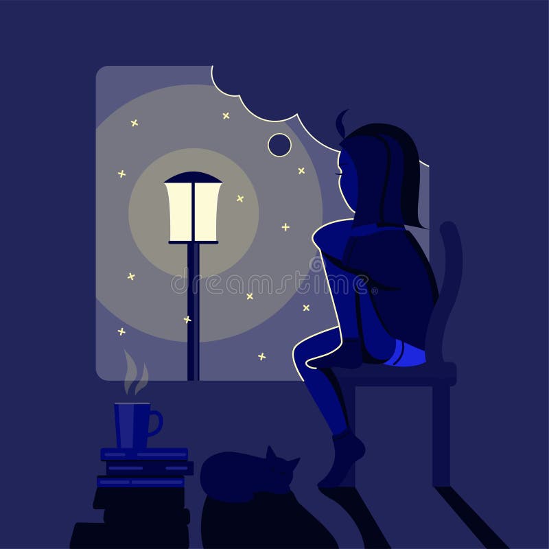Lonely Woman in Melancholy Sitting in an Empty Room and Looking at Window Stock Illustration - Illustration of lost, evening: 161769516 Lonely Woman in Melancholy Sitting in an Empty Room and Looking at Window Stock Illustration - Illustration of lost, evening: 161769516