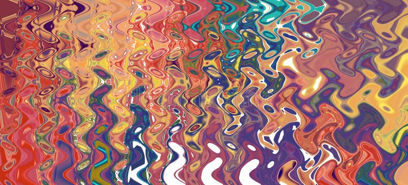 Long banner. Abstract clouded rainbow background stock illustration