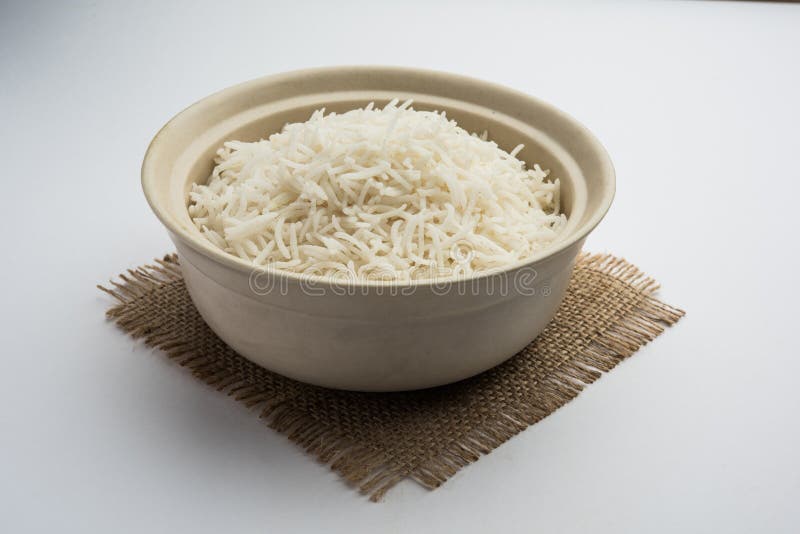 Boiled Indian Basmati Rice Served in a Bowl Stock Photo Image of