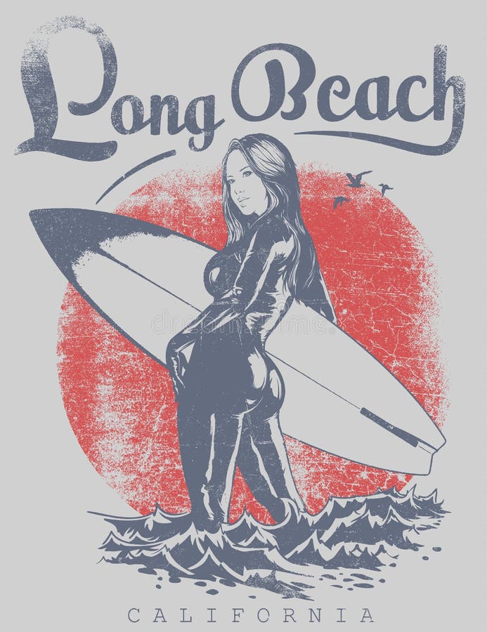 Long Beach stock de ilustración Long Beach stock de ilustración