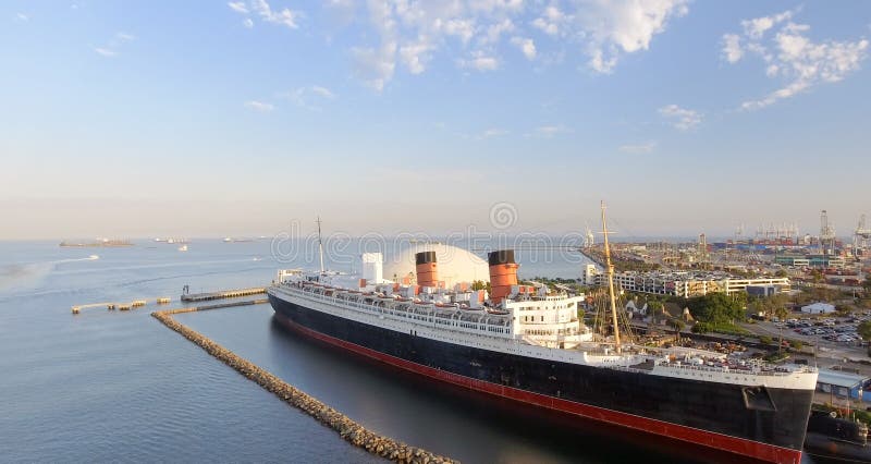 LONG BEACH, CA - AUGUST 1, 2017: RMS Queen Mary is the ocean lin