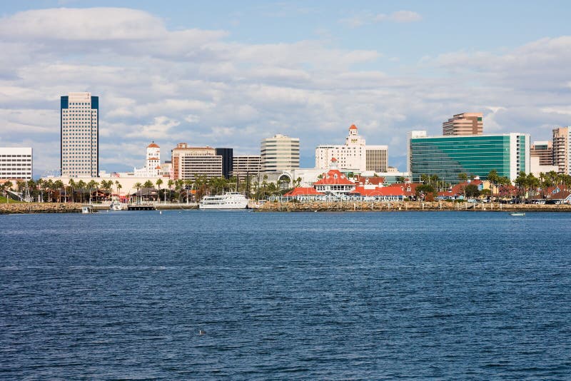 Long Beach California Cityscape Skyline Editorial Image Image of
