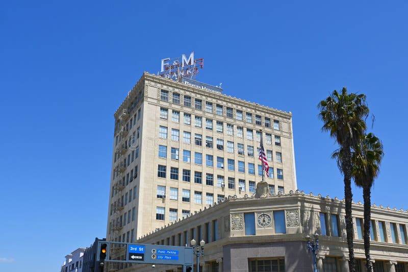 LONG BEACH, CALIFORNIA - 18 APR 23023: Historic Pine Avenue Sign in ...