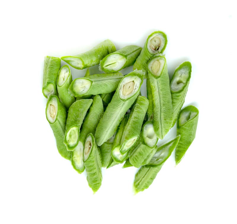 Long Bean or Cowpea Isolated on White Background Stock Photo Image of