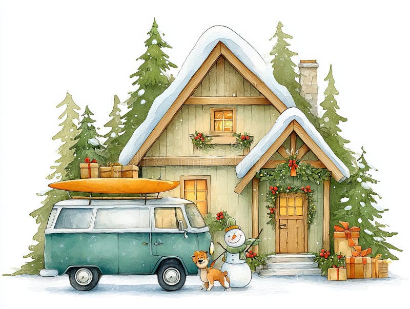 Long Christmas journey home stock photos