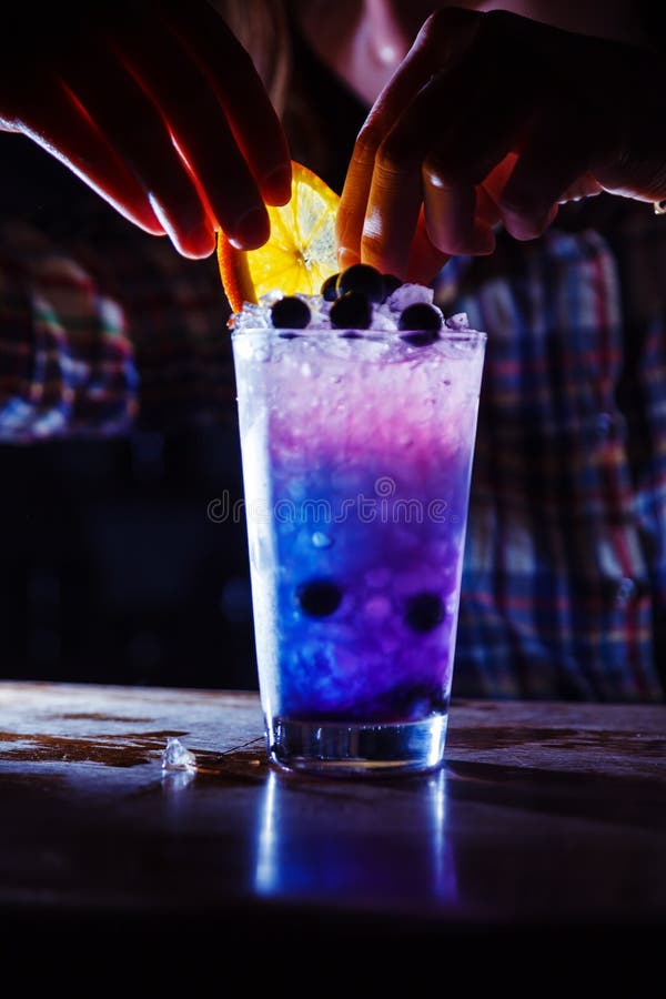 Long Cocktail With Red Liquor And Orange Stock Photo Image of margarita, manhattan 16769194