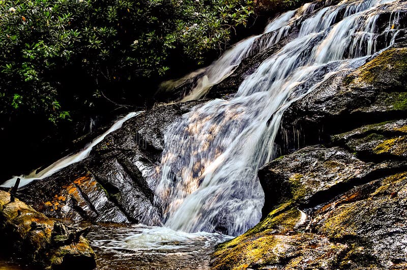 Long creek falls stock photo. Image of creek, blue, ridge 120518764