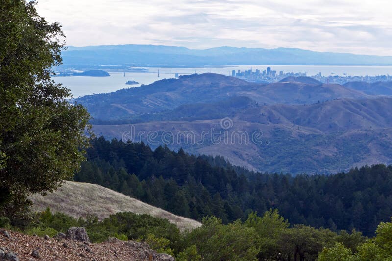 Long Distance View of San Francisco Stock Image - Image of land