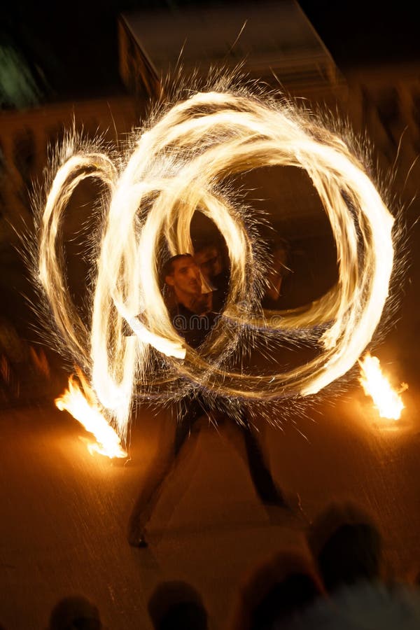 # BLUE grip BLUE highlights Staff and Poi Awesome Fire twirling Package deal 