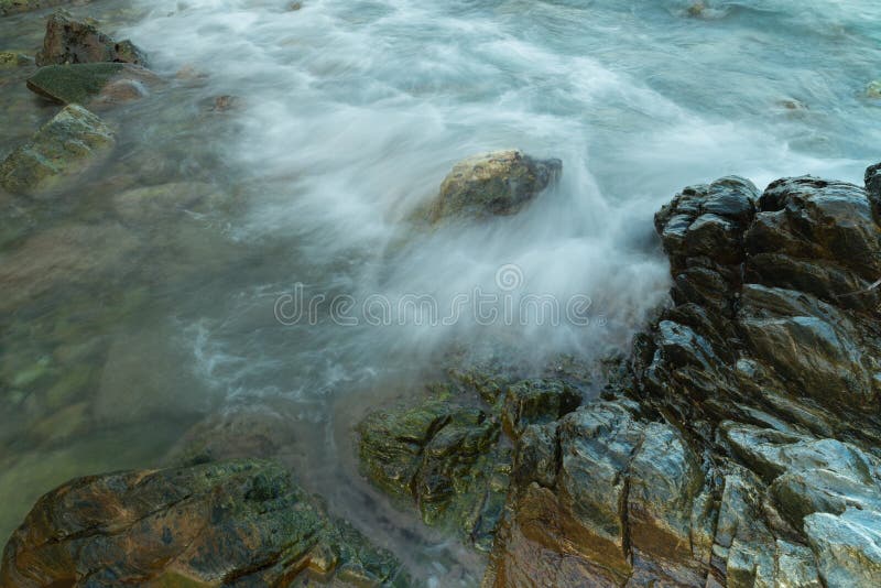 Long exposure seashore using tripod royalty free stock photos Long exposure seashore using tripod royalty free stock photos