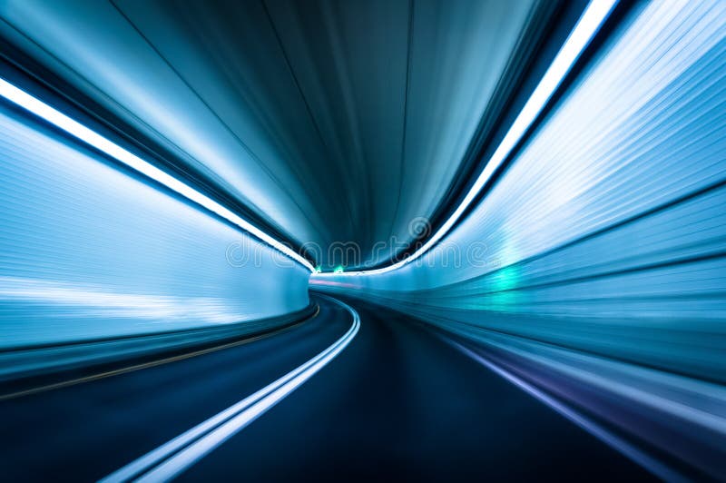 Long exposure taken in the Fort McHenry Tunnel, Baltimore, Maryland. royalty free stock image Long exposure taken in the Fort McHenry Tunnel, Baltimore, Maryland. royalty free stock image