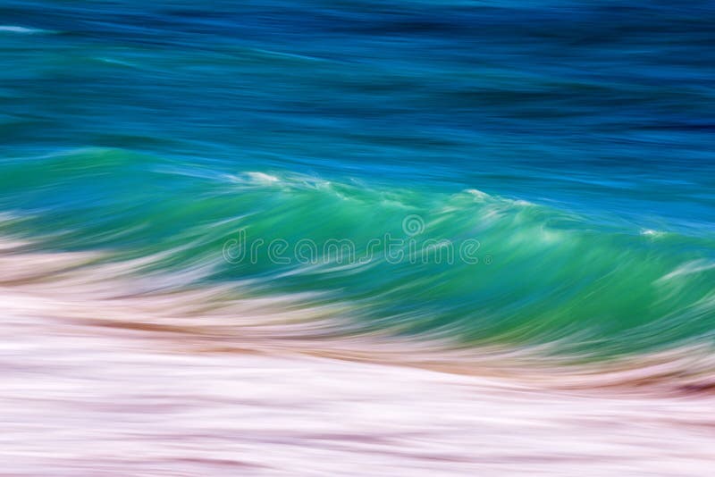 Long exposure waves on the ocean. Concept clean layout stock images, royalty-free photos and pictures