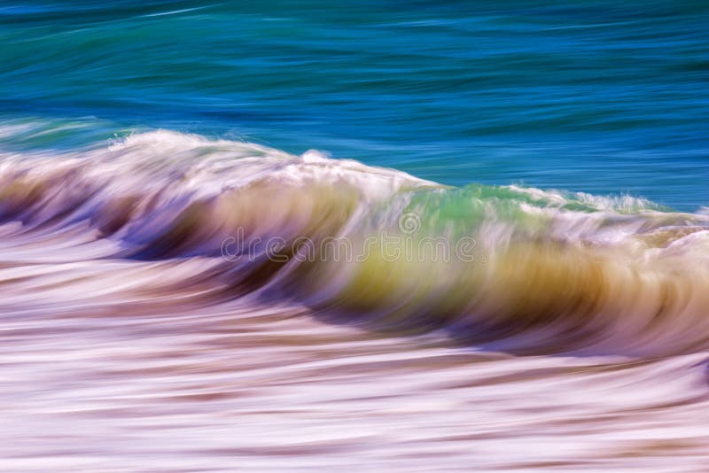 Long exposure waves on the ocean. Concept clean layout stock images, royalty-free photos and pictures